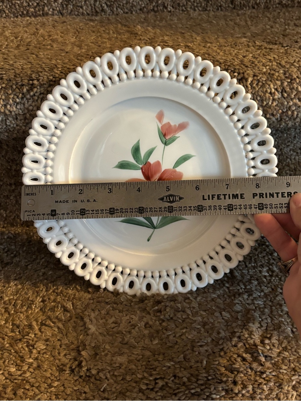 Vintage hand painted plate - Picture 3 of 4